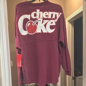 Cherry Coke Logo Long Sleeve Tee - Maroon